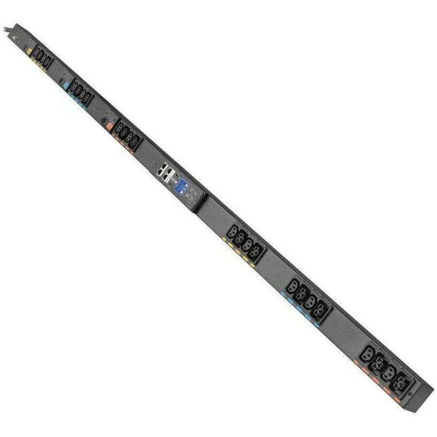 Eaton 3-Phase Managed Rack PDU G4, 208V, 24 Outlets, 24A, 8.6kW, L15-30 Input, 10 ft. Cord, 0U Vertical