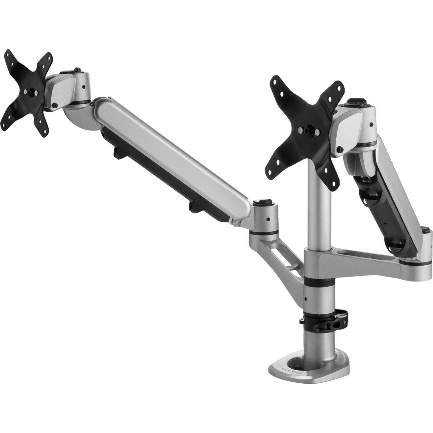 ViewSonic Spring-Loaded Dual Monitor Mounting Arm for Two Monitors up to 27" Each