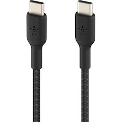 Belkin BoostCharge Braided USB-C to USB-C Cable (1 meter / 3.3 foot, Black)