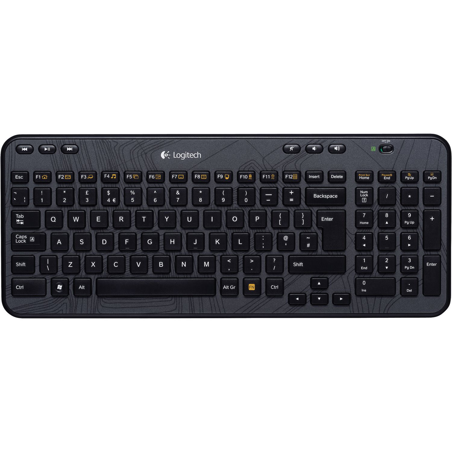 Logitech K360 Keyboard - Wireless Connectivity - USB Interface