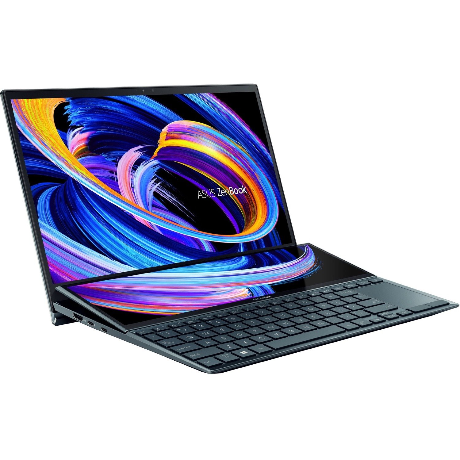 Asus ZenBook Duo 14 UX482 UX482EGR-HY368W 35.6 cm (14") Touchscreen Notebook - Full HD - 1920 x 1080 - Intel Core i7 11th Gen i7-1195G7 Quad-core (4 Core) 3 GHz - Intel Evo Platform - 16 GB Total RAM - 16 GB On-board Memory - 512 GB SSD - Celestial Blue