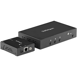 StarTech.com HDMI Extender over CAT6/5e with 3 Port Video Switch 4k 30Hz/115ft, 4K HDMI Switch Box, Video over HDBaseT with Auto Switcher