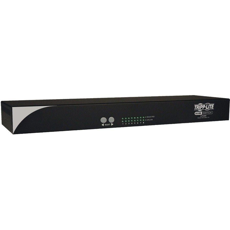 Tripp Lite by Eaton NetCommander 8-Port Cat5 KVM Switch 1U Rack-Mount with PS2 to USB Input Adapter