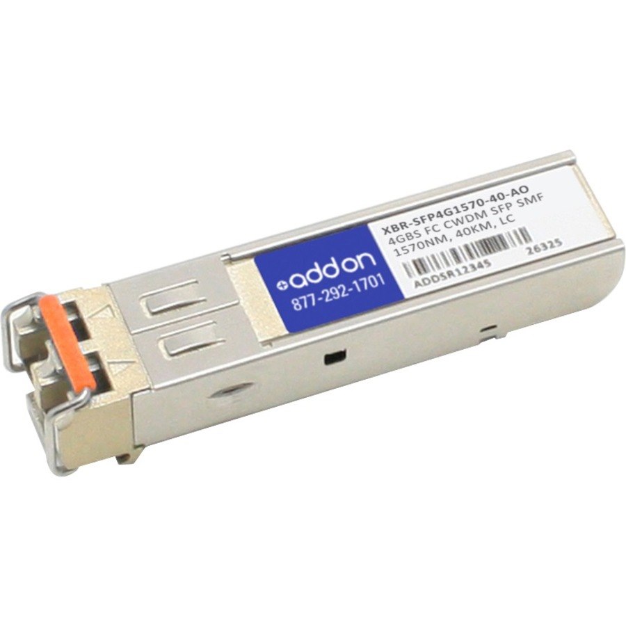 AddOn Brocade XBR-SFP4G1570-40 Compatible TAA Compliant 4GBase-CWDM Fibre Channel SFP Transceiver (SMF, 1570nm, 40km, LC)