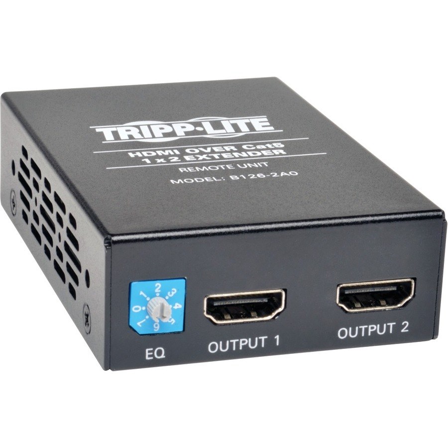 Tripp Lite by Eaton 2-Port HDMI over Cat5/6 Active Extender/Splitter, Remote Receiver for Video/Audio, Up to 150 ft. (45 m), TAA
