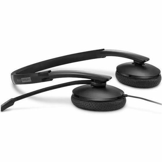 Lenovo Wired On-ear, Over-the-head Stereo Headset - Black