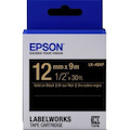 Epson LabelWorks Standard LK Tape Cartridge ~1/2" Gold on Black