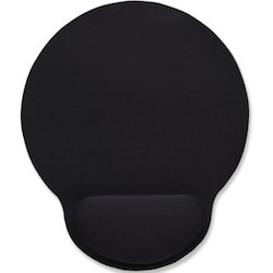 Wrist Gel Support Pad and Mouse Mat, Black, 241 × 203 × 40 mm, non slip base, Lifetime Warranty, Card Retail Packaging