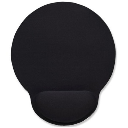 Wrist Gel Support Pad and Mouse Mat, Black, 241 × 203 × 40 mm, non slip base, Lifetime Warranty, Card Retail Packaging