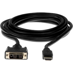 Rocstor Premium HDMI to DVI-D Cable - M/M - 10 ft - 1 x DVI-D Male - 1 x Male HDMI - Gold-plated Contacts - Black