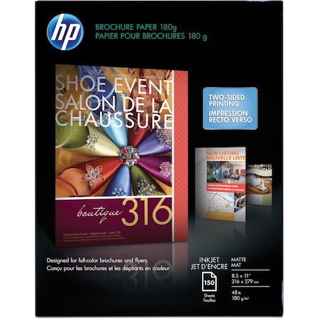 HP Matte Inkjet Brochure Paper - White