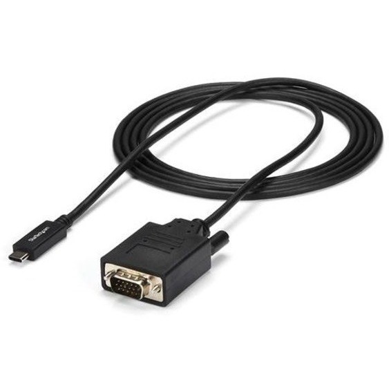 StarTech.com 2 m USB/VGA Video Cable for Projector, Monitor, Workstation, Video Device, Chromebook, MacBook, TV, MacBook Air, MacBook Pro, iPad Pro - 1