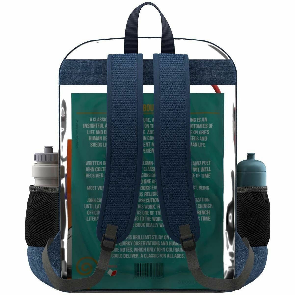 Clear Backpack w/2 Compartments (See-Through Backpack)