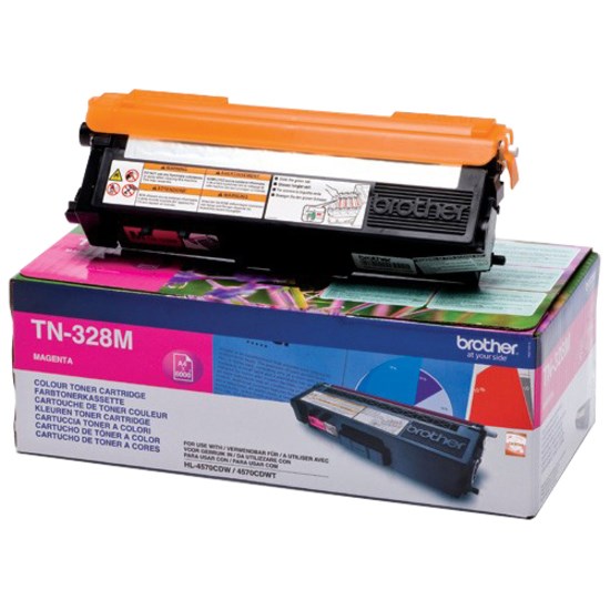 Brother TN-328M Original Laser Toner Cartridge - Magenta - 1 / Pack