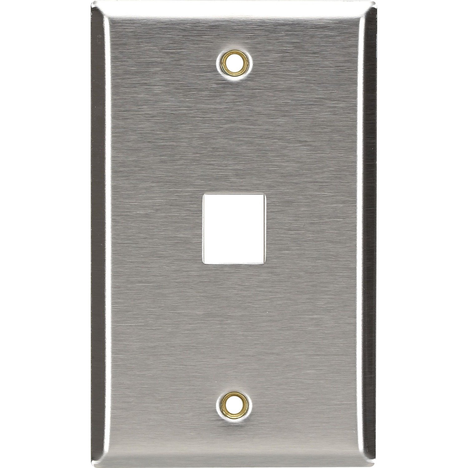 Black Box Keystone Wallplate - Stainless Steel, Single-Gang, 1-Port