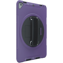 CTA Digital Protective Case with Build in 360Â&deg; Rotatable Grip Kickstand for iPad 7th/ 8th/ 9th Gen 10.2, iPad Air 3, iPad Pro 10.5, Purple