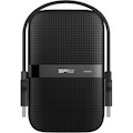 Silicon Power Armor A60 5 TB Portable Solid State Drive - External - Black/Black, Black/Green