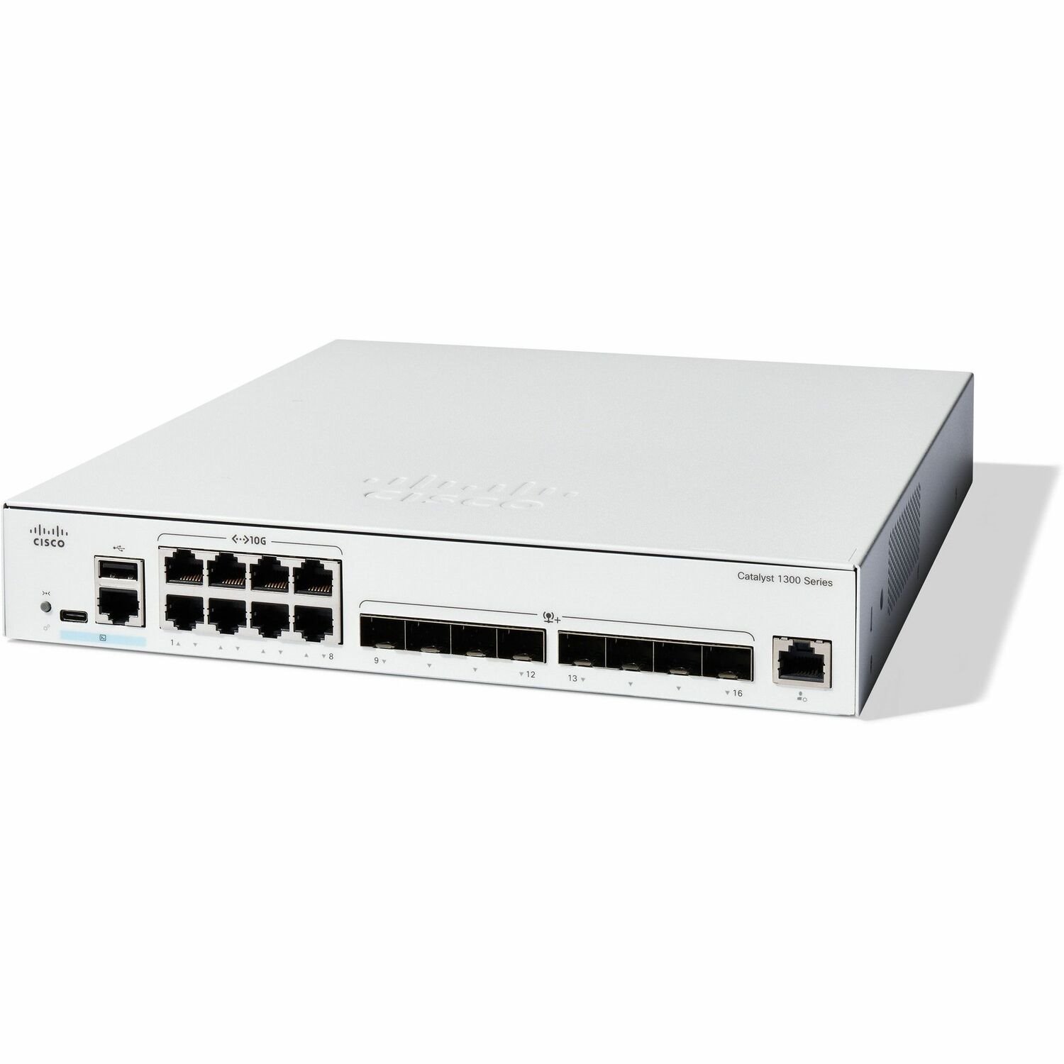 Cisco Catalyst 1300 C1300-16XTS 8 Ports Manageable Layer 3 Switch - 10 Gigabit Ethernet - 10GBase-T, 10GBase-X