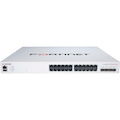 Fortinet FortiSwitch 400 FS-424E-FPOE 24 Ports Manageable Layer 3 Switch - Gigabit Ethernet, 10 Gigabit Ethernet - 10/100/1000Base-T, 10GBase-X