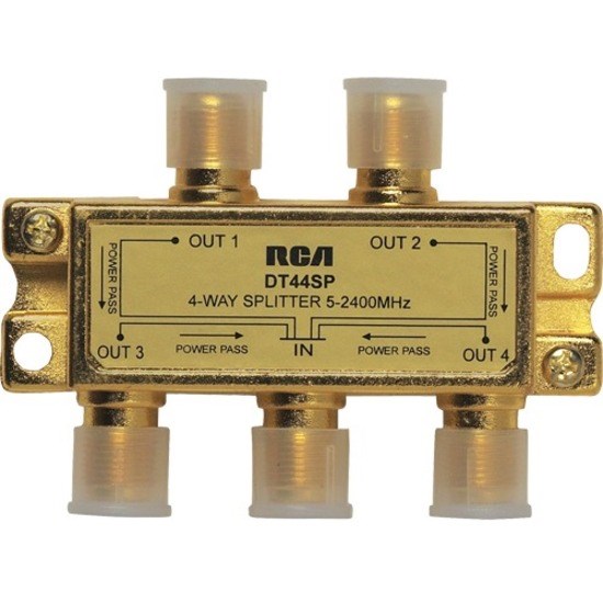 RCA 4 - Way 2.4 Ghz Splitter Bi-Directional