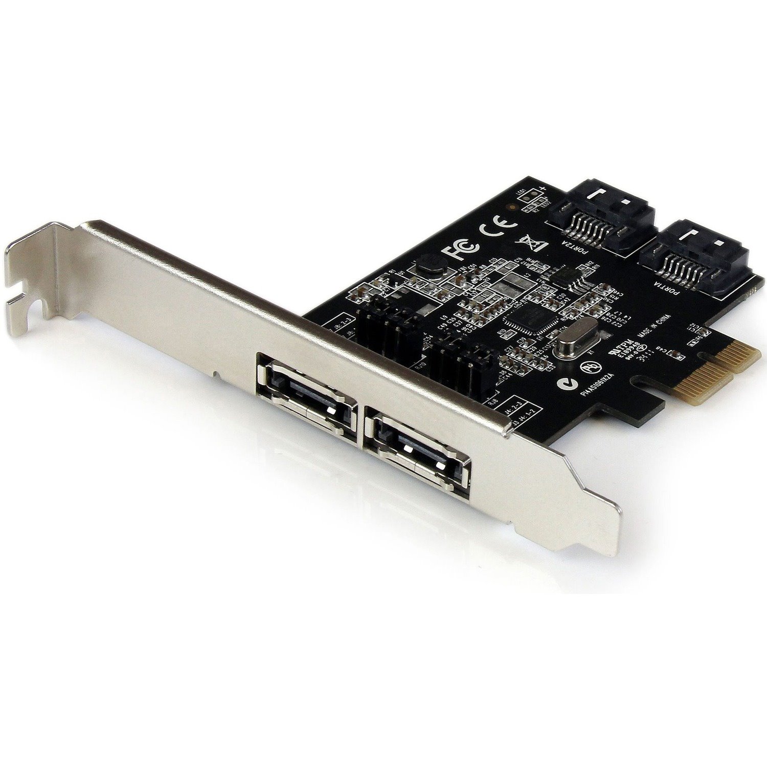 StarTech.com 2 Port PCI Express SATA 6 Gbps eSATA Controller Card - Dual Port PCIe SATA III Card - 2 Int/2 Ext