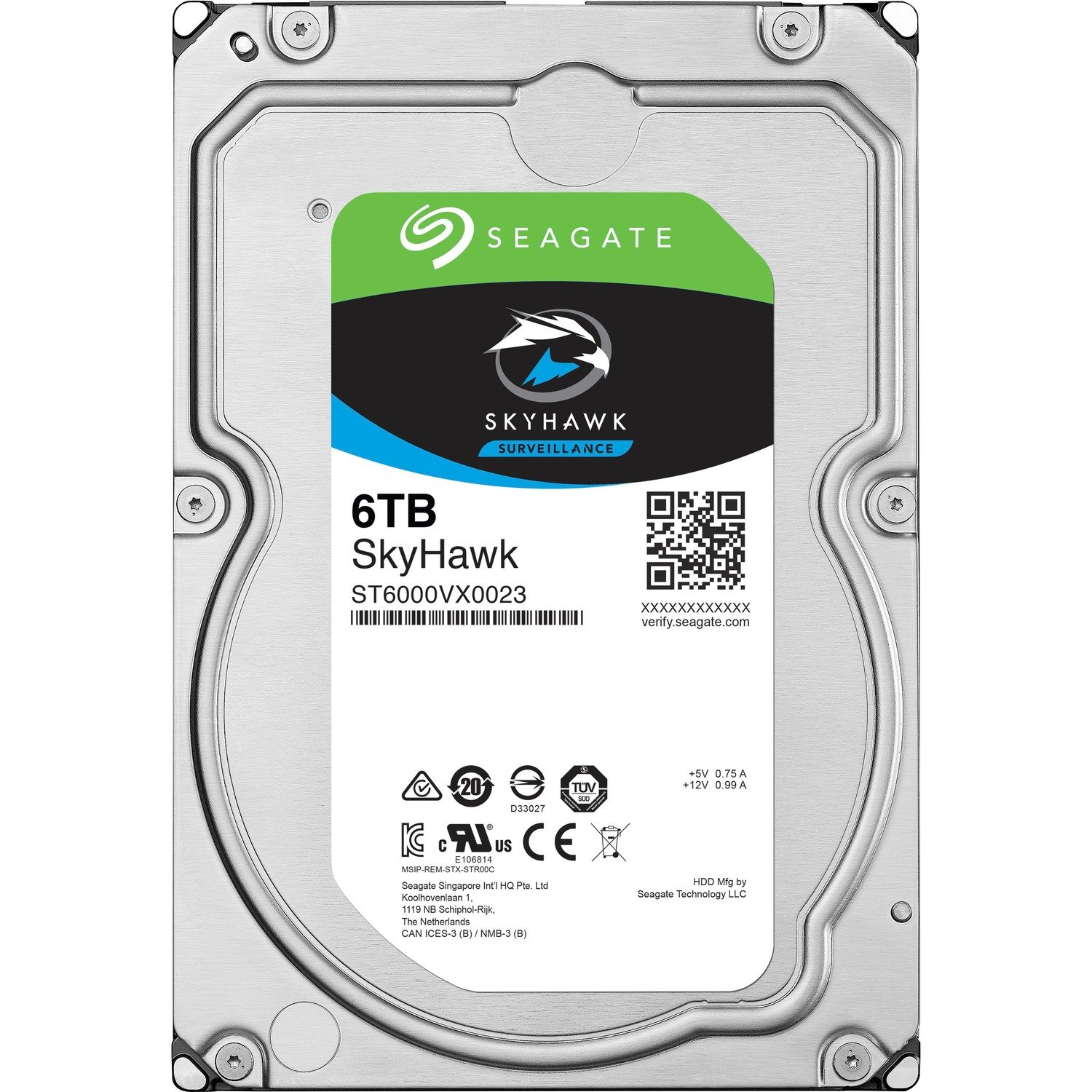 Seagate SkyHawk ST6000VX0023 6 TB Hard Drive - Internal - SATA (SATA/600)