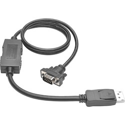 Eaton Tripp Lite Series DisplayPort 1.2 to VGA Active Adapter Cable (DP with Latches to HD15 M/M), 10 ft. (3.1 m)