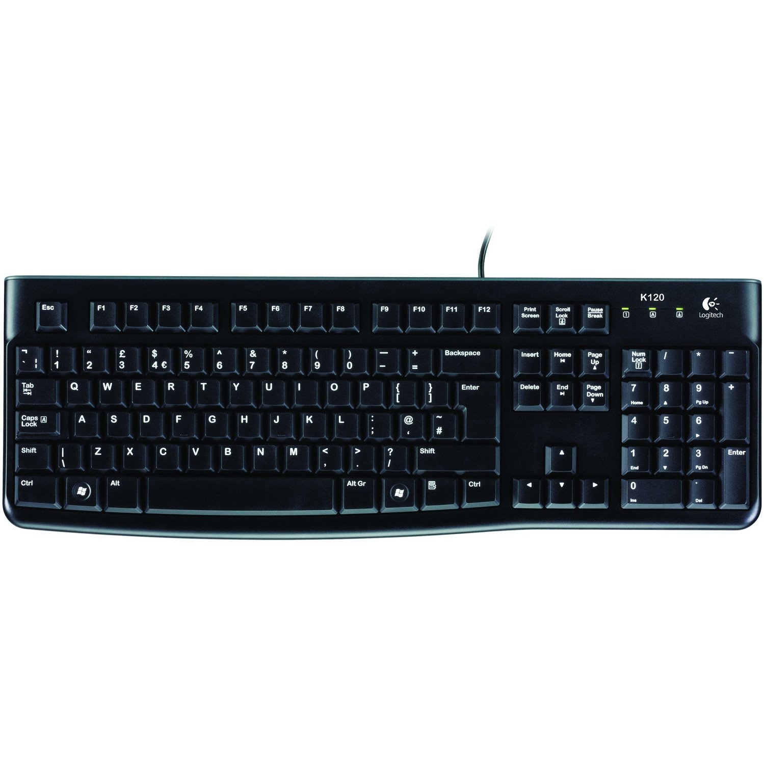 Logitech K120 Keyboard - Cable Connectivity - USB Interface - Estonian