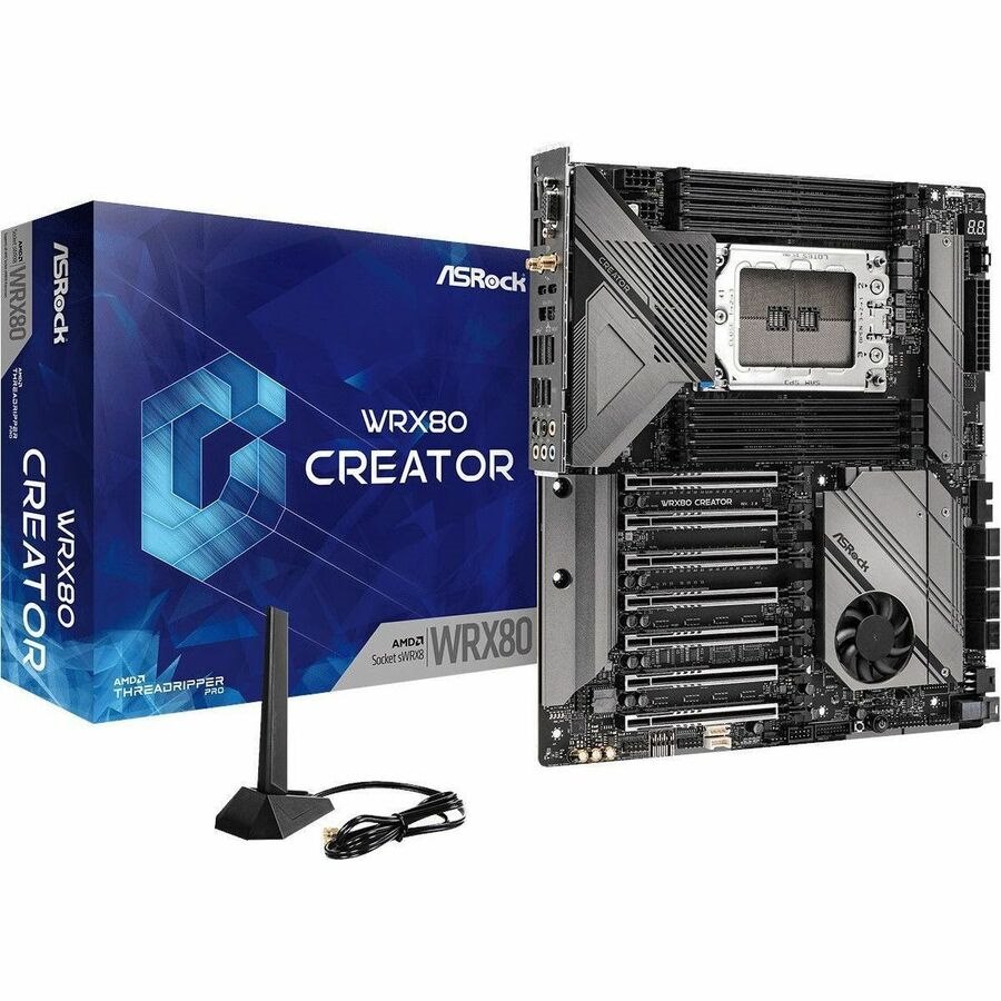 ASRock WRX80 Creator R2.0 Gaming Desktop Motherboard - AMD WRX80 Chipset - Socket sWRX8 - Extended ATX