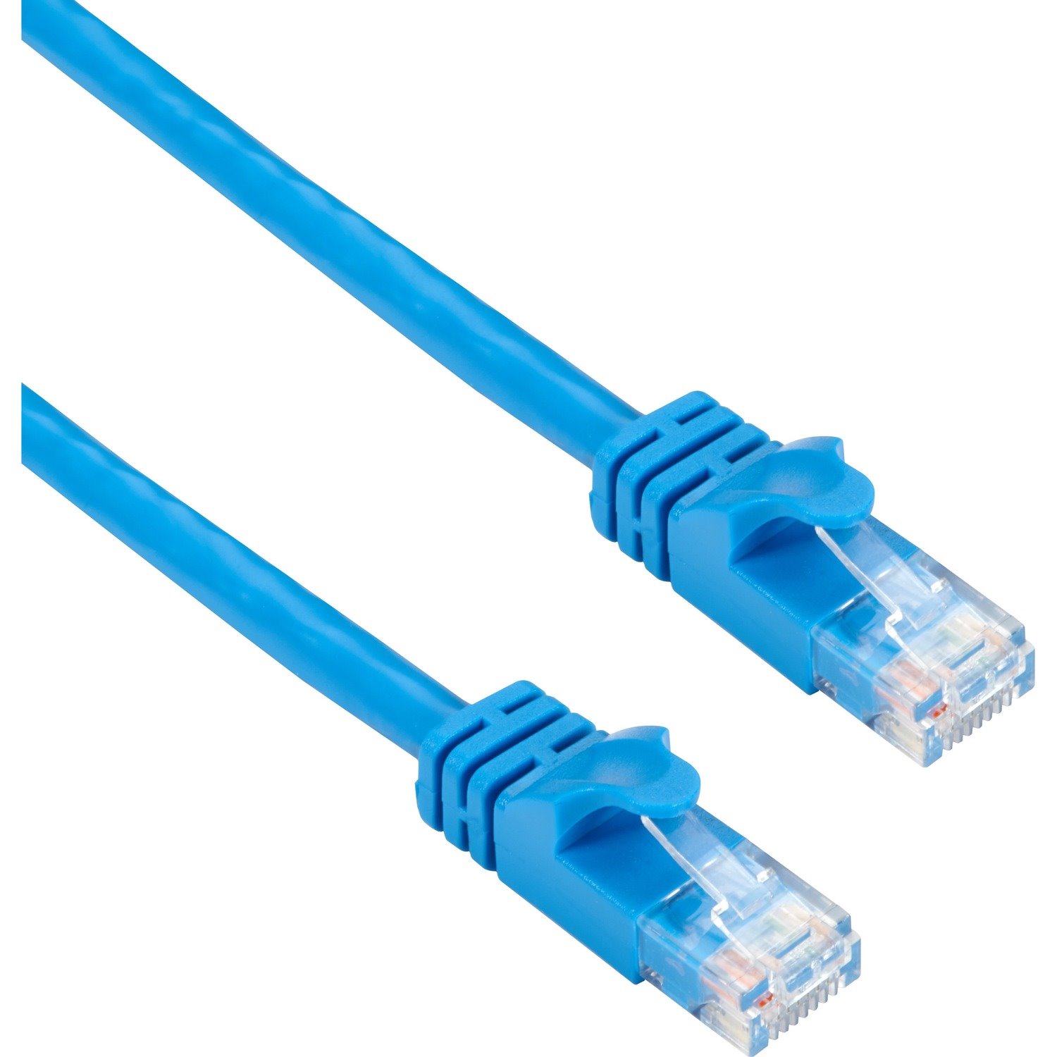 Black Box CAT6A 500-MHz STR Patch Cable Slim Molded Snagless Boot - UTP, CM PVC, Blue, 3FT