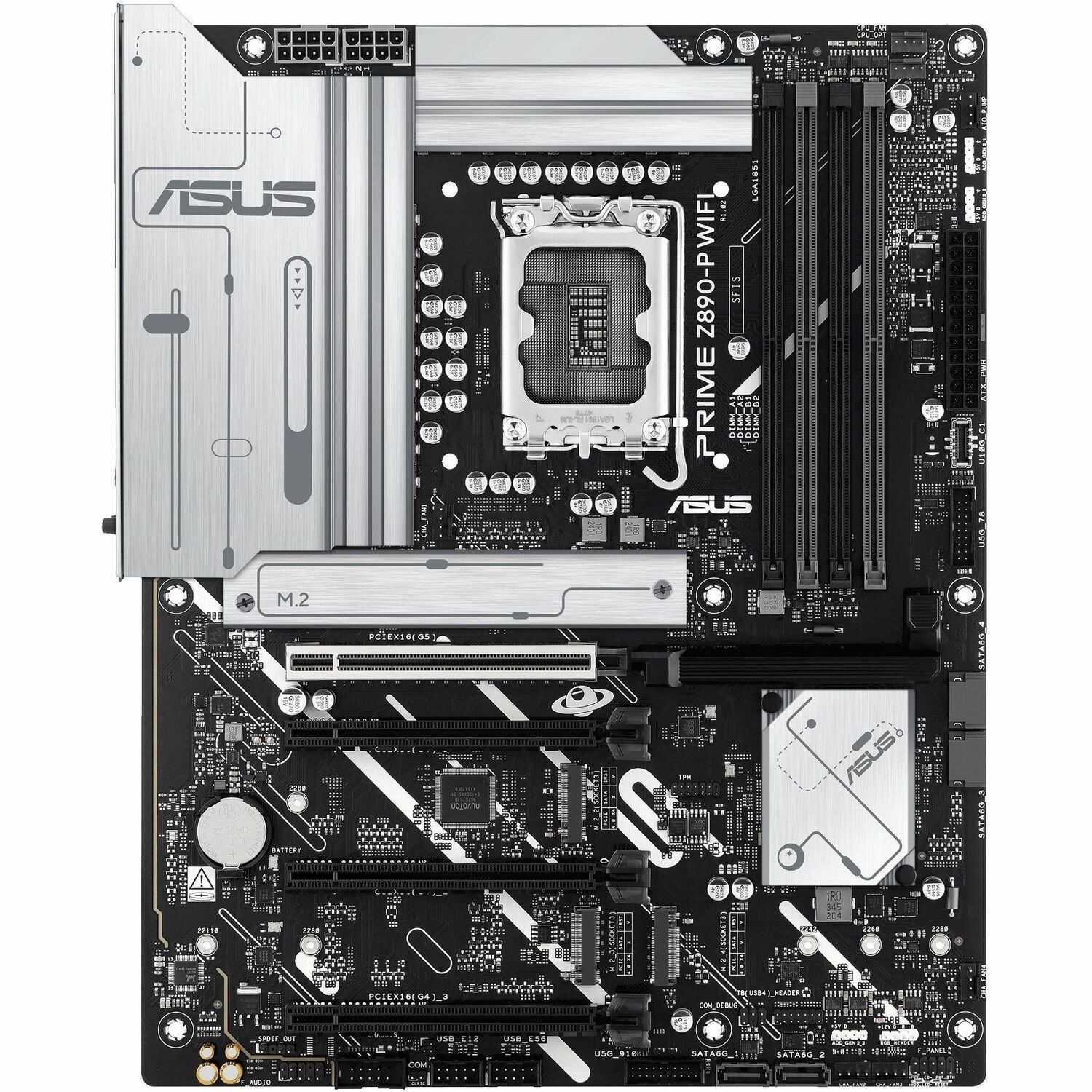 Asus Prime Z890-P WIFI-CSM Gaming Desktop Motherboard - Intel Z890 Chipset - Socket LGA-1851 - ATX