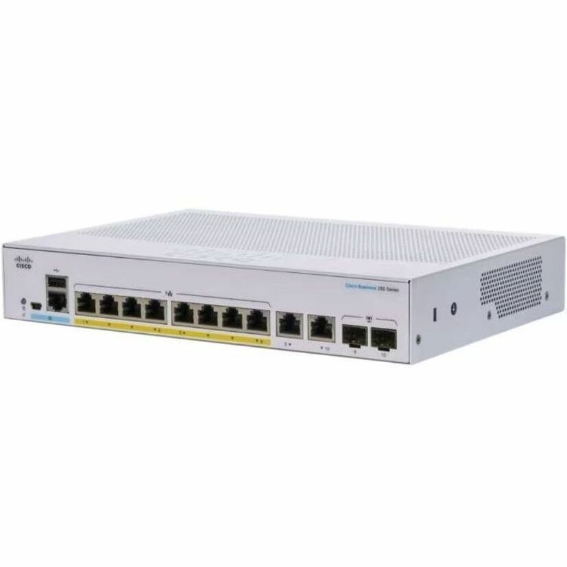 Cisco Business 250 CBS250-8FP-E-2G Ethernet Switch