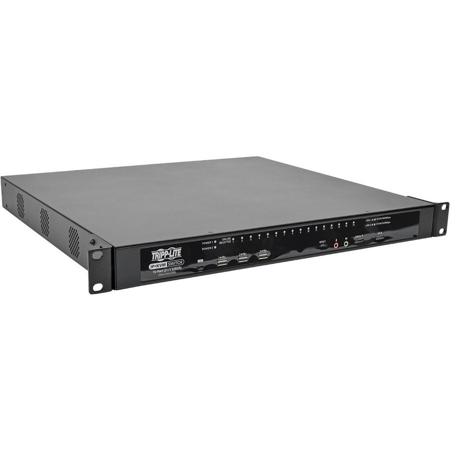 Eaton Tripp Lite Series NetDirector 16-Port Cat5 KVM over IP Switch - Virtual Media, 2 Remote + 1 Local User, 1U Rack-Mount, TAA