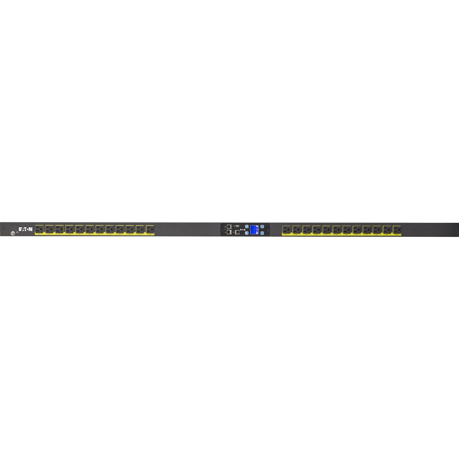 Eaton Metered Input rack PDU, 0U, 5-15P input, 1.44 kW max, 120V, 12A, 10 ft cord, Single-phase, Outlets: (24) 5-15R