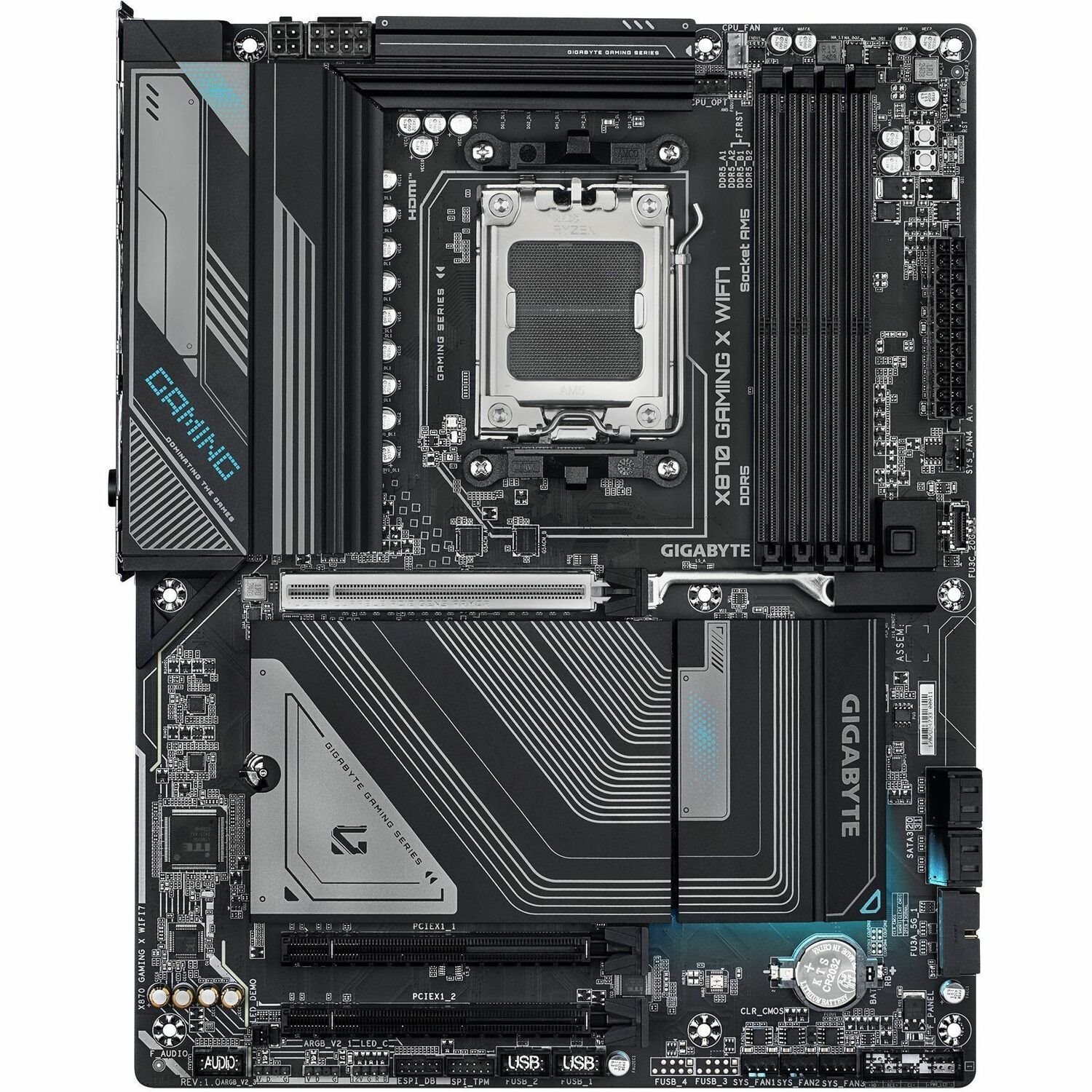 Gigabyte X870 GAMING X WIFI7 Gaming Desktop Motherboard - AMD X870 Chipset - Socket AM5 - ATX