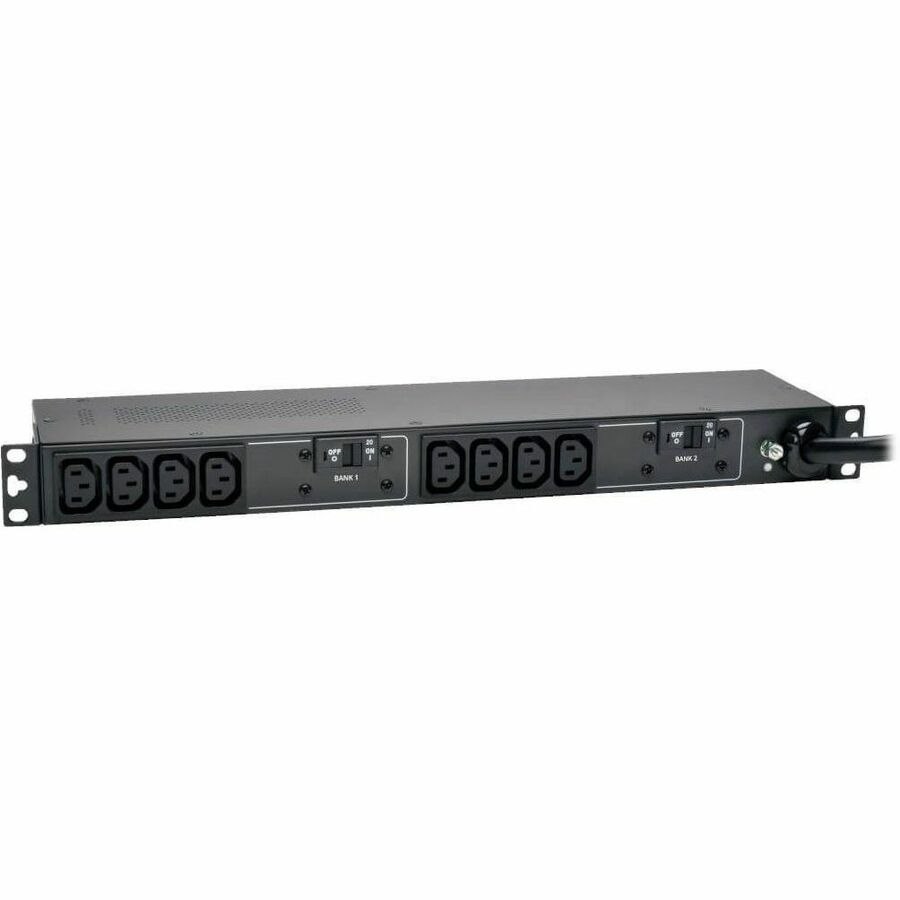 Eaton Tripp Lite Series 5.8kW Single-Phase 200-240V Basic PDU, 10 C13 Outlets, NEMA L6-30P Input, 12 ft. (3.66 m) Cord, 1U Rack-Mount