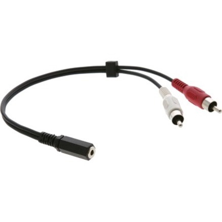 Kramer 3.5mm (F) to 2 RCA (M) Breakout Cable