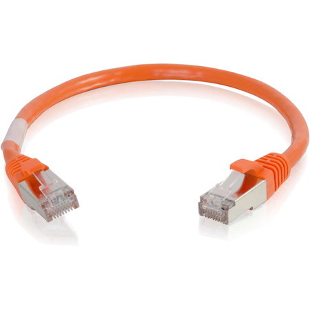 C2G 6in Cat6 Snagless Shielded (STP) Network Patch Cable - Orange