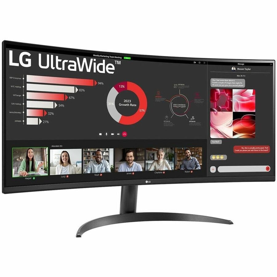 LG Ultrawide 34WR50QK-B 34" Class UWQHD LED Monitor - 21:9