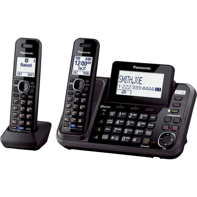 Panasonic Link2Cell KX-TG9542B DECT 6.0 1.90 GHz Cordless Phone - Black