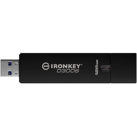 Kingston IronKey D300 D300S 128 GB USB 3.1 Flash Drive - Anthracite - 256-bit AES - TAA Compliant