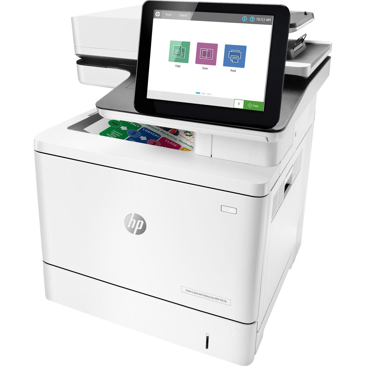 HP LaserJet Enterprise M578dn Laser Multifunction Printer - Color