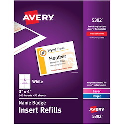Avery&reg; Laser/Inkjet Badge Insert Refills