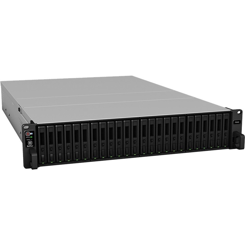 Synology FlashStation FS3400 24 x Total Bays SAN/NAS Storage System - Intel Xeon D-1541 Octa-core (8 Core) 2.10 GHz - 16 GB RAM - DDR4 SDRAM - 2U Rack-mountable