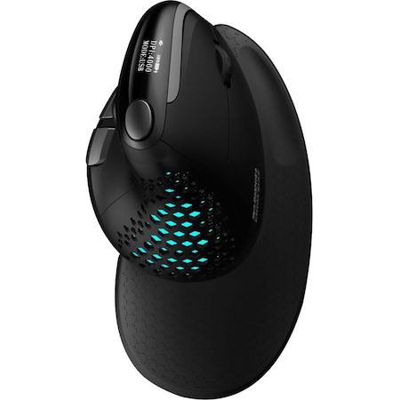 Urban Factory ERGO MAX EPM50UF Mouse - Bluetooth/Radio Frequency - USB Type C - Optical - 7 Button(s) - Black