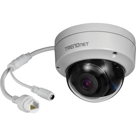 TRENDnet Indoor Outdoor 8MP 4K H.265 120dB WDR PoE Dome Network Camera, IP67 Weather Rated Housing, SmartCovert IR Night Vision Up To 30m (98 ft.), MicroSD Card Slot, White, TV-IP1319PI