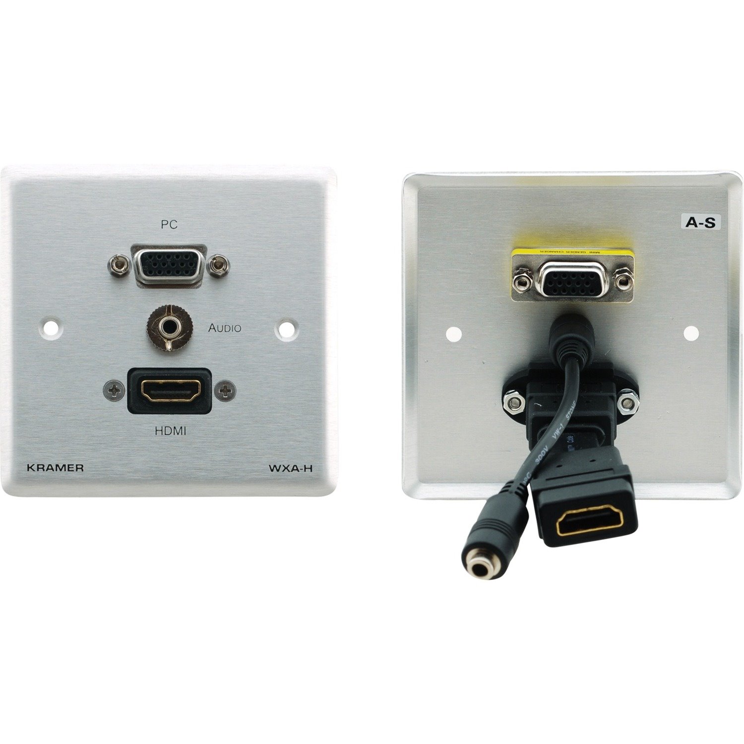 Kramer Passive Wall Plate - 15-pin HD, 3.5mm Audio & HDMI