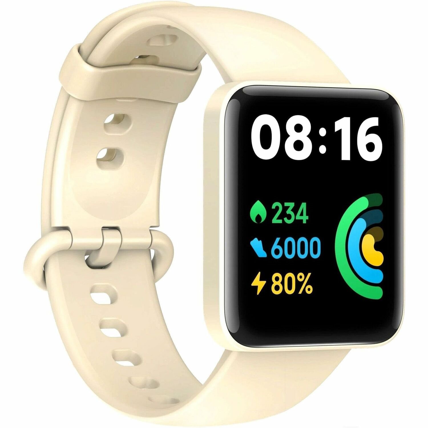 MI Watch 2 Lite Smart Watch - Ivory Body Color - Ivory Band Color - Thermoplastic Polyurethane (TPU) Band Material