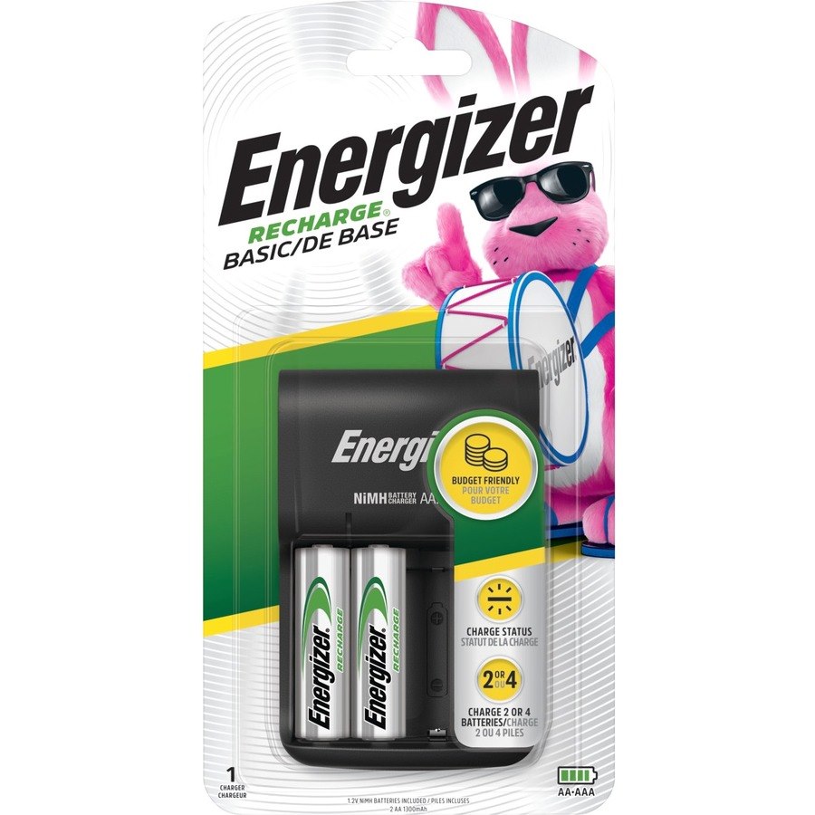 Energizer Recharge Basic Charger for NiMH Rechargeable AA and AAA Batteries