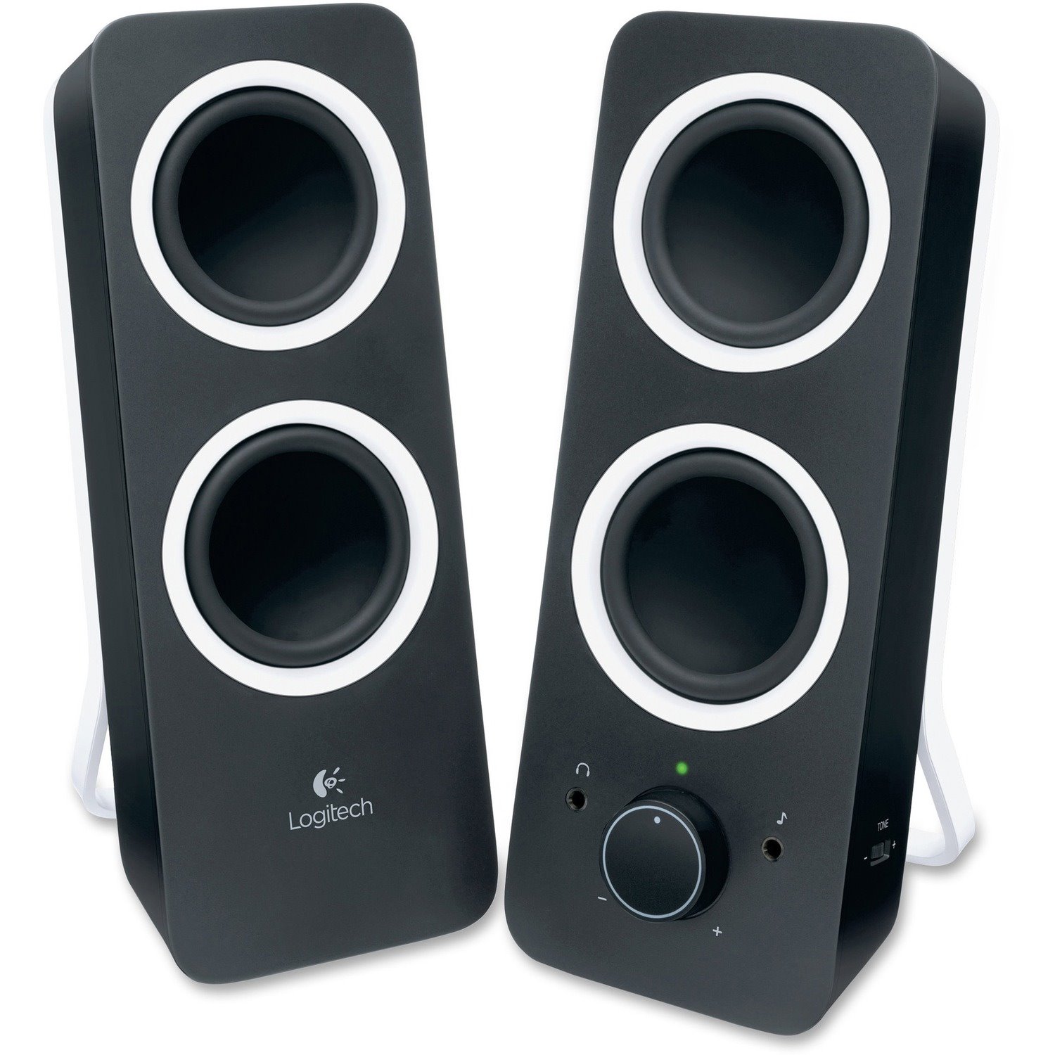 Logitech Multimedia Speakers Z200 with Stereo Sound for Multiple Devices (Midnight Black)